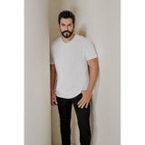 AC&Co / Altınyıldız Classics Erkek Beyaz-beyaz 2'li Paket Slim Fit Dar Kesim Pamuklu Basic Tişört Beyaz - Beyaz