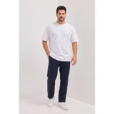 AC&Co / Altınyıldız Classics Erkek Beyaz Pamuklu Pike Nefes Alan Terletmez Kumaş Oversize Fit Rahat Kesim Bisiklet Yaka Tişört
