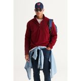 AC&Co / Altınyıldız Classics Erkek Bordo Anti-pilling Tüylenme Yapmayan Isı Koruyan Standart Fit Dik Yaka Polar Sweatshirt