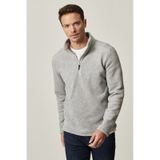 AC&Co / Altınyıldız Classics Erkek Grı Anti-pilling Tüylenme Yapmayan Standart Fit Dik Yaka Polar Sweatshirt Grı Gri