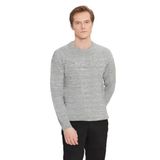 AC&Co Altınyıldız Classics Erkek Gri Melanj Standart Fit Bisiklet Yaka Jakarlı Triko Kazak S Beden