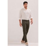 AC&Co / Altınyıldız Classics Erkek Haki Diz İzi Yapmayan Slim Fit Dar Kesim 5 Cep Pamuklu Kanvas Esnek Casual Pantolon