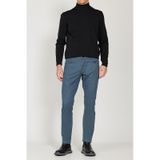 AC&Co / Altınyıldız Classics Erkek Indıgo Slim Fit Dar Kesim 5 Cepli Desenli Pamuklu Pantolon