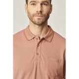 Ac&Co / Altınyıldız Classics Erkek Kıremıt-Bej Polo Yaka Cepli Regular Fit Bol Kesim Düz Tişört 4A4820200004Kte3XL Kiremit - Bej