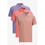 AC&Co / Altınyıldız Classics Erkek Kıremıt-Nar Cıcegı-Mor Çekmeyen Pamuklu Kumaş Slim Fit Dar Kesim 3 'Lü Kıvrılmaz Polo Yaka Tişört Çok Renkli