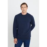 Ac&Co / Altınyıldız Classics Erkek Lacı 2 İplik Sıcak Tutan Standart Fit Normal Kesim Bisiklet Yaka Sweatshirt Lacı Lacivert