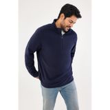 AC&Co / Altınyıldız Classics Erkek Lacı Anti-pilling Tüylenme Yapmayan Standart Fit Dik Yaka Polar Sweatshirt Lacı