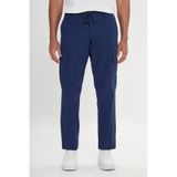 AC&Co / Altınyıldız Classics Erkek Lacı Comfort Fit Rahat Kesim Pamuklu Esnek Yan Cepli Kargo Pantolon Lacivert