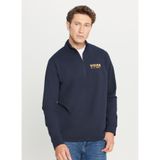 AC&Co Altınyıldız Classics Erkek Lacivert 2 İplik Pamuklu Standart Fit Bato Yaka Sweatshirt M Beden