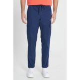 AC&Co / Altınyıldız Classics Erkek Lacivert Comfort Fit Rahat Kesim Pamuklu Esnek Yan Cepli Kargo Pantolon