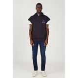 Ac&co / Altınyıldız Classics Erkek Lacivert Loose Fit Kapüşonlu Kısa Kollu Pamuklu Sweatshirt
