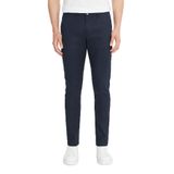 AC&Co / Altınyıldız Classics Erkek Lacivert Pamuklu Slim Fit Dar Kesim Yan Cepli Armürlü Casual Pantolon