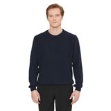 AC&Co Altınyıldız Classics Erkek Lacivert Pamuklu Standart Fit Bisiklet Yaka Jakarlı Triko Kazak 3XL