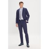 AC&Co / Altınyıldız Classics Erkek Lacivert Slim Fit Dar Kesim Mono Yaka Takım Elbise Lacivert