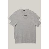Ac&co / Altınyıldız Classics Erkek Lacivert Slim Fit Dar Kesim V Yaka 2'li Tişört Paketi