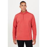 AC&Co / Altınyıldız Classics Erkek Mercan Anti-pilling Tüylenme Yapmayan Standart Fit Dik Yaka Polar Sweatshirt