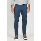 AC&Co / Altınyıldız Classics Erkek Petrol Slim Fit Dar Kesim Pamuklu Esnek Chino Pantolon