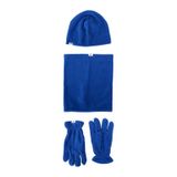 AC&Co / Altınyıldız Classics Erkek Saks Anti-pilling Sıcak Tutan Su Itici Polar Bere Boyunluk Eldiven Set Saks Mavisi