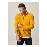 AC&Co / Altınyıldız Classics Erkek Sarı Anti-pilling Tüylenme Yapmayan Standart Fit Dik Yaka Soğuk Geçirmez Polar Sweatshirt