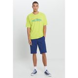 AC&Co / Altınyıldız Classics Erkek Sarı Real Madrid Lisanslı Oversize Fit Bol Kesim %100 Pamuk Bisiklet Yaka Tişört