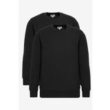 AC&Co / Altınyıldız Classics Erkek Siyah 2'li Paket Pamuklu Standart Fit Normal Kesim Bisiklet Yaka Sweatshirt