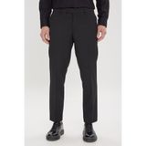 AC&Co / Altınyıldız Classics Erkek Siyah Comfort Fit Rahat Kesim Yan Cep Klasik Pantolon