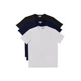 AC&Co / Altınyıldız Classics Erkek Siyah-Lacivert-Beyaz Slim Fit Dar Kesim Bisiklet Yaka 3'Lü %100 Pamuk Basic Tişört Paketi Siyah-Lacivert-Beyaz, 3XL
