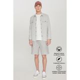 AC&Co / Altınyıldız Classics Erkek Siyah Melanj Pamuklu Standart Fit Normal Kesim Beli Bağlamalı Yan Cepli Örme Spor Şort