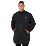 AC&Co / Altınyıldız Classics Erkek Siyah Oversize Geniş Kesim Kolej Yaka Mont Siyah, 2XL