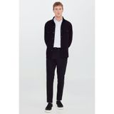 AC&Co / Altınyıldız Classics Erkek Siyah Slim Fit Dar Kesim Beli Bağlamalı Yan Cepli Casual Jogger Pantolon