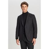 AC&Co / Altınyıldız Classics Erkek Siyah Slim Fit Dar Kesim Mono Yaka Torba Cepli Blazer Ceket