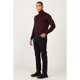 AC&Co / Altınyıldız Classics Erkek Sıyah Slim Fit Dar Kesim Pamuklu Esnek Chino Pantolon