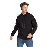 AC&Co Altınyıldız Classics Erkek Siyah Sweatshirt Polar Standart Fit Normal Kesim Kapüşon Yaka S