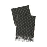 AC&Co / Altınyıldız Classics Erkek Siyah-yeşil Desenli Atkı Siyah - Yeşil