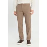 AC&Co / Altınyıldız Classics Erkek Vızon %100 Pamuk Comfort Fit Rahat Kesim Yan Cepli Pantolon Vizon