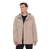 AC&Co / Altınyıldız Classics Erkek Vizon Standart Fit Normal Kesim Rüzgar Geçirmez Kapüşonlu Dik Yaka Mont Trençkot Vizon, 54