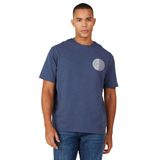 AC&Co / Altınyıldız Classics Modern Fit Bisiklet Yaka Kısa Kollu Pamuklu Baskılı Sweatshirt, Renk Indigo, Beden S