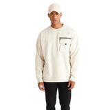 AC&Co / Altınyıldız Classics Oversize Bol Kesim Bisiklet Yaka %100 Pamuk Sweatshirt, Renk Bej, Beden L