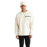 AC&Co / Altınyıldız Classics Oversize Bol Kesim Bisiklet Yaka %100 Pamuk Sweatshirt, Renk Bej, Beden XL
