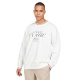 AC&Co / Altınyıldız Classics Oversize Bol Kesim Bisiklet Yaka Pamuklu Baskılı Sweatshirt, Renk Beyaz, Beden S