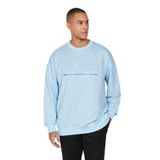 AC&Co / Altınyıldız Classics Oversize Bol Kesim Bisiklet Yaka Pamuklu Sweatshirt, Renk Mavi, Beden L