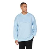 AC&Co / Altınyıldız Classics Oversize Bol Kesim Bisiklet Yaka Pamuklu Sweatshirt, Renk Mavi, Beden S