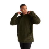 AC&Co / Altınyıldız Classics Oversize Bol Kesim Kapüşonlu Kanguru Cepli Sweatshirt Polar, Renk Haki, Beden S