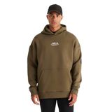 AC&Co / Altınyıldız Classics Oversize Fit Bol Kesim Kapüşonlu İçi Polarlı Pamuklu Sweatshirt, Renk Haki, Beden XS
