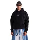 AC&Co / Altınyıldız Classics Oversize Fit Bol Kesim Kapüşonlu İçi Polarlı Pamuklu Sweatshirt, Renk Siyah, Beden S