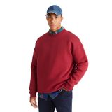 AC&Co / Altınyıldız Classics Oversize Fit Bol Kesim Pamuklu İçi Polarlı Bisiklet Yaka Sweatshirt, Renk Bordo, Beden XL
