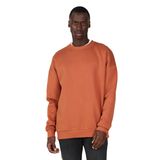 AC&Co / Altınyıldız Classics Oversize Fit Bol Kesim Pamuklu İçi Polarlı Bisiklet Yaka Sweatshirt, Renk Kahverengi, Beden XS