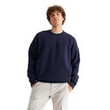 AC&Co / Altınyıldız Classics Oversize Fit Bol Kesim Pamuklu İçi Polarlı Bisiklet Yaka Sweatshirt, Renk Lacivert, Beden XS