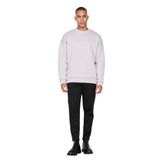 AC&Co / Altınyıldız Classics Oversize Fit Bol Kesim Pamuklu İçi Polarlı Bisiklet Yaka Sweatshirt, Renk Lila, Beden XS