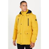 AC&Co / Altınyıldız Classics Sarı Standart Fit Normal Kesim Dik Yaka Soğuk Geçirmez Outdoor Kaban